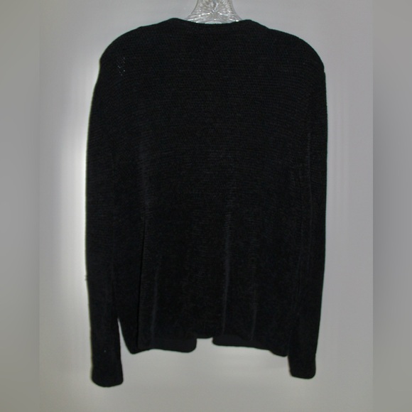 ST. JOHN Collection Black Zippered Cardigan - Picture 5 of 5